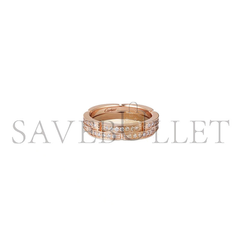 CARTIER MAILLON PANTHÈRE WEDDING BAND, DOUBLE ROW, HALF-PAVED B4098800 CARTIER MAILLON PANTHÈRE WEDDING BAND, DOUBLE ROW, HALF-PAVED B4098800